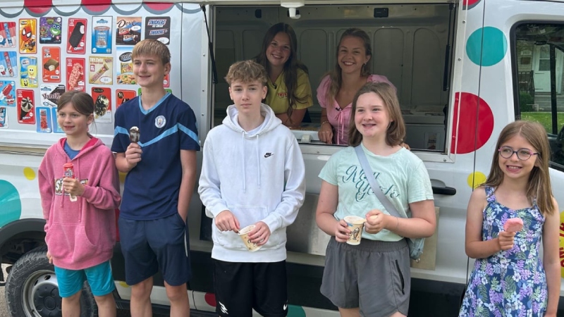 The Jolly Rogers Taste of Paradise ice cream truck in Sterling Alaska